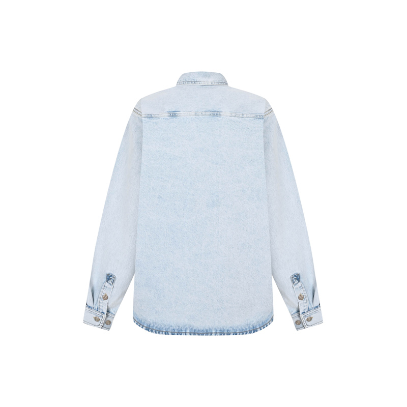 Thumbnail of Oversized Denim Shirt – Light Blue image