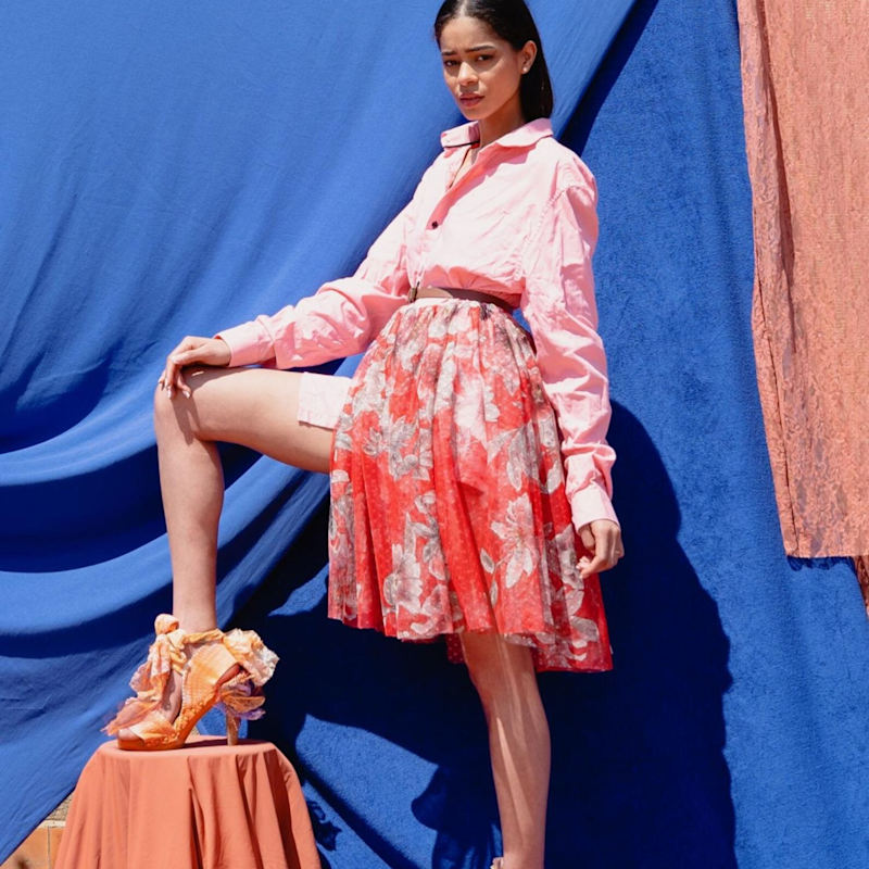 Thumbnail of Oversized Pink Shirt Dress - One Size image