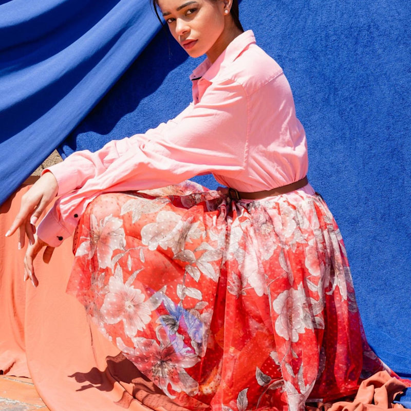 Thumbnail of Oversized Pink Shirt Dress - One Size image