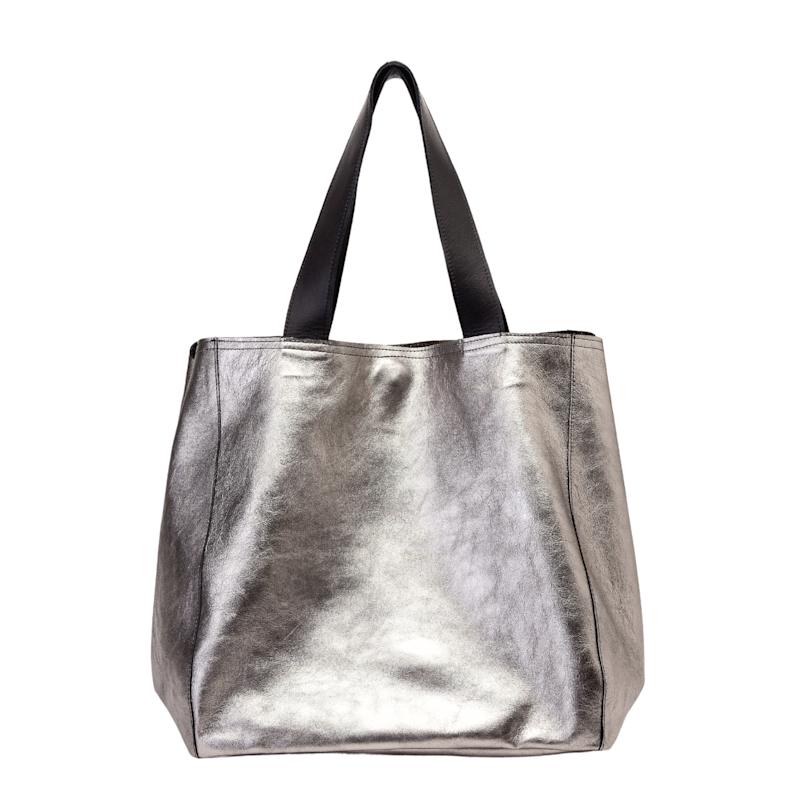 Thumbnail of Oversized Tote Bag -  Soft Leather Bronze Color image