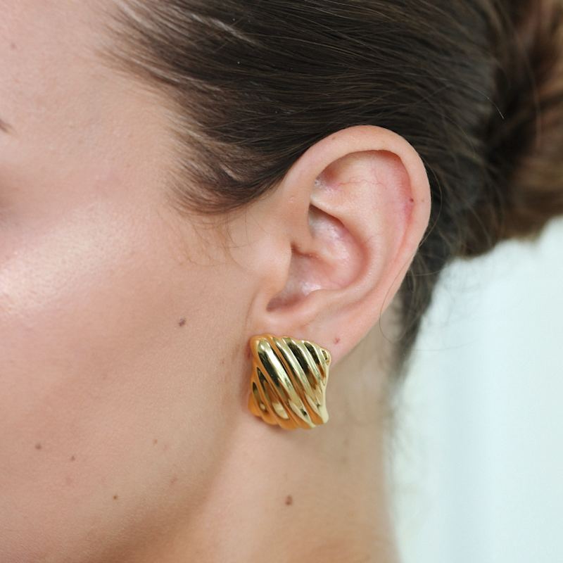 Thumbnail of Oversized Wave Stud Earrings image