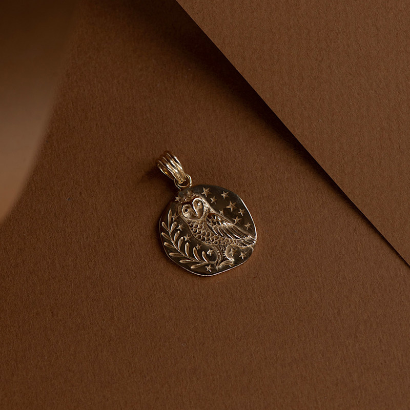 Thumbnail of Owl Charm Gold image