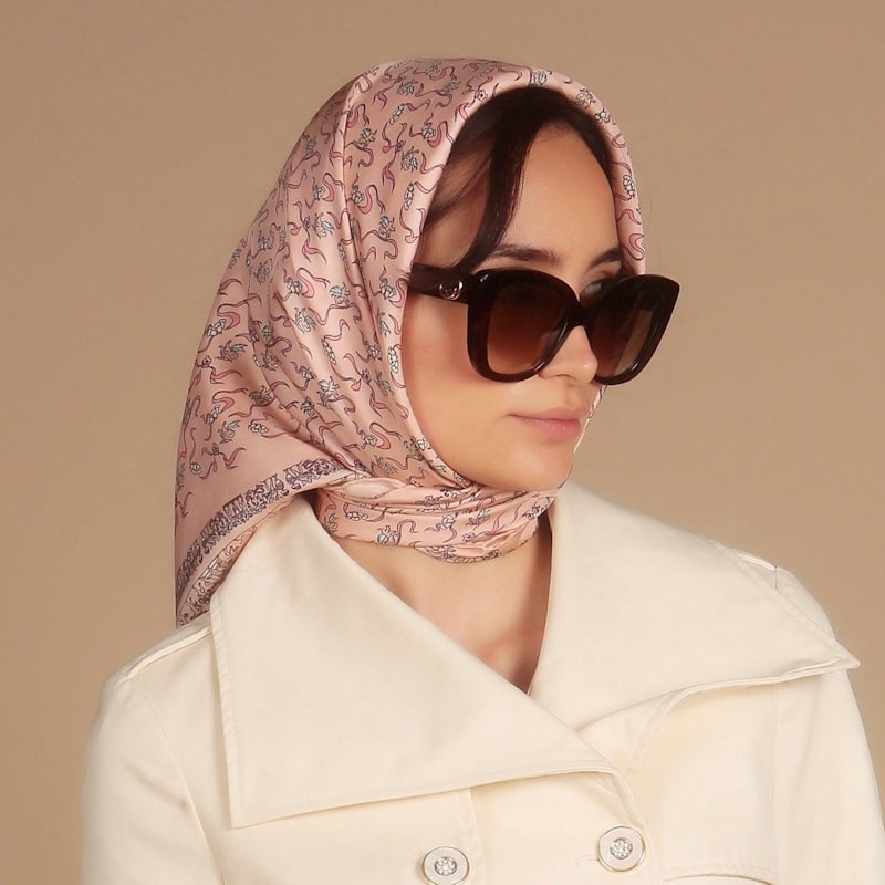 Thumbnail of 'Minuetto' 100% Mulberry Silk Scarf image