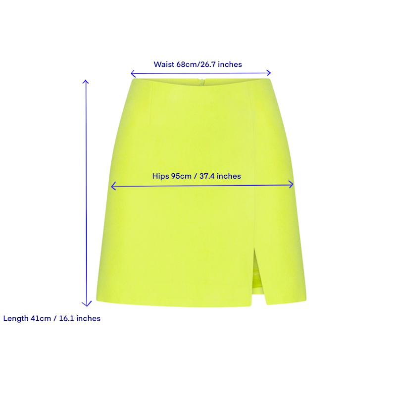 Thumbnail of Vance A Line Mini Skirt In Lime image