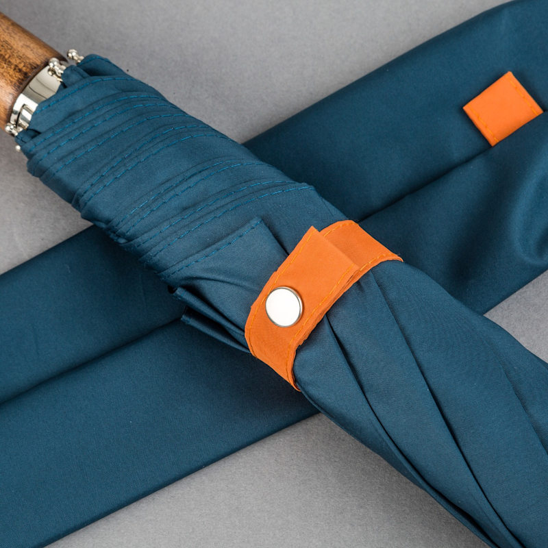 Thumbnail of British Folding Umbrella Mallard & Orange image