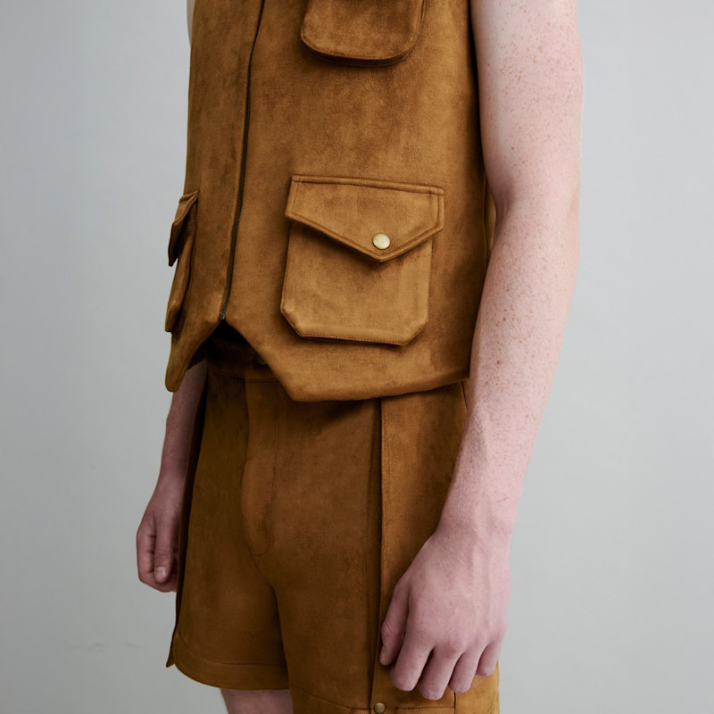Thumbnail of Padded Suede Gilet image