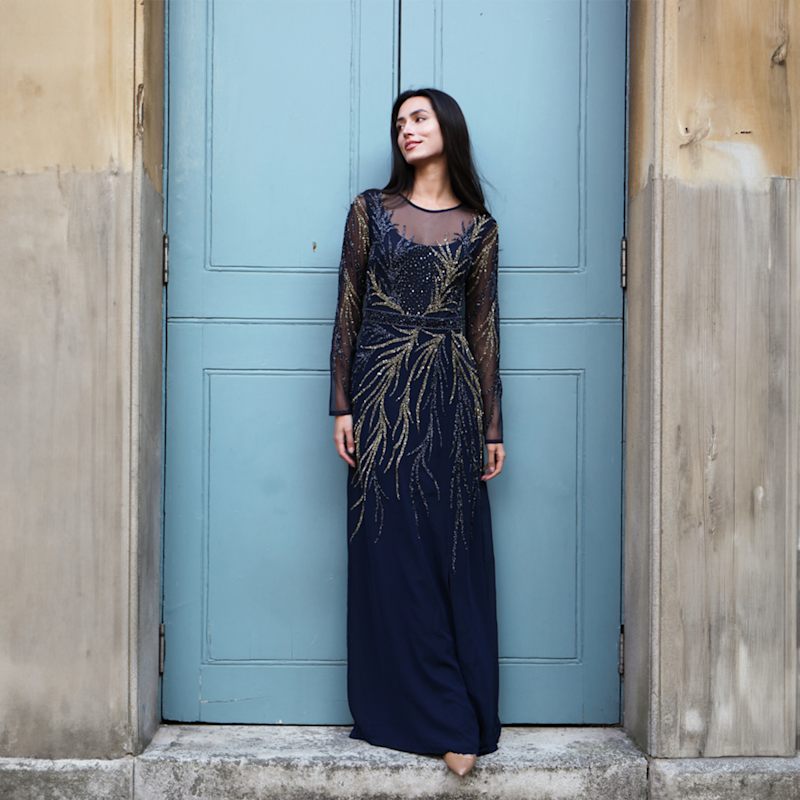 green emerald velvet dress Sorrel Gown  Raishma