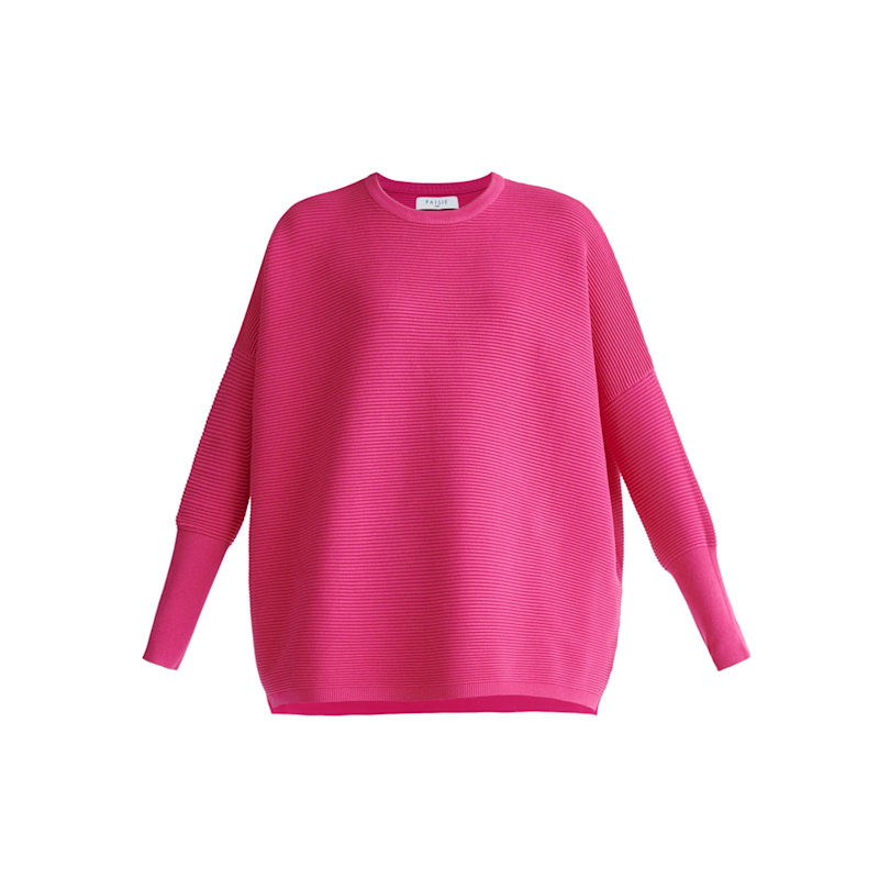 Thumbnail of Paisie Ribbed Jumper In Hot Pink image