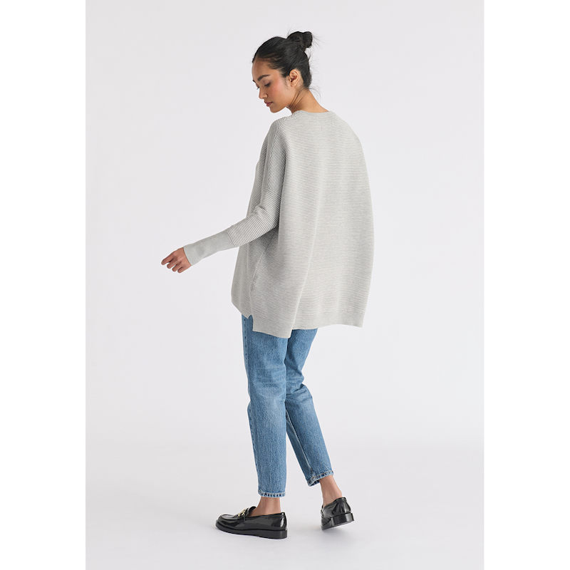 Thumbnail of Paisie Ribbed Jumper In Light Grey image