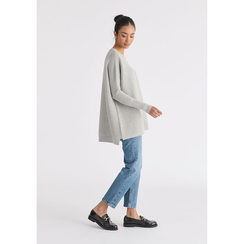 Thumbnail of Paisie Ribbed Jumper In Light Grey image