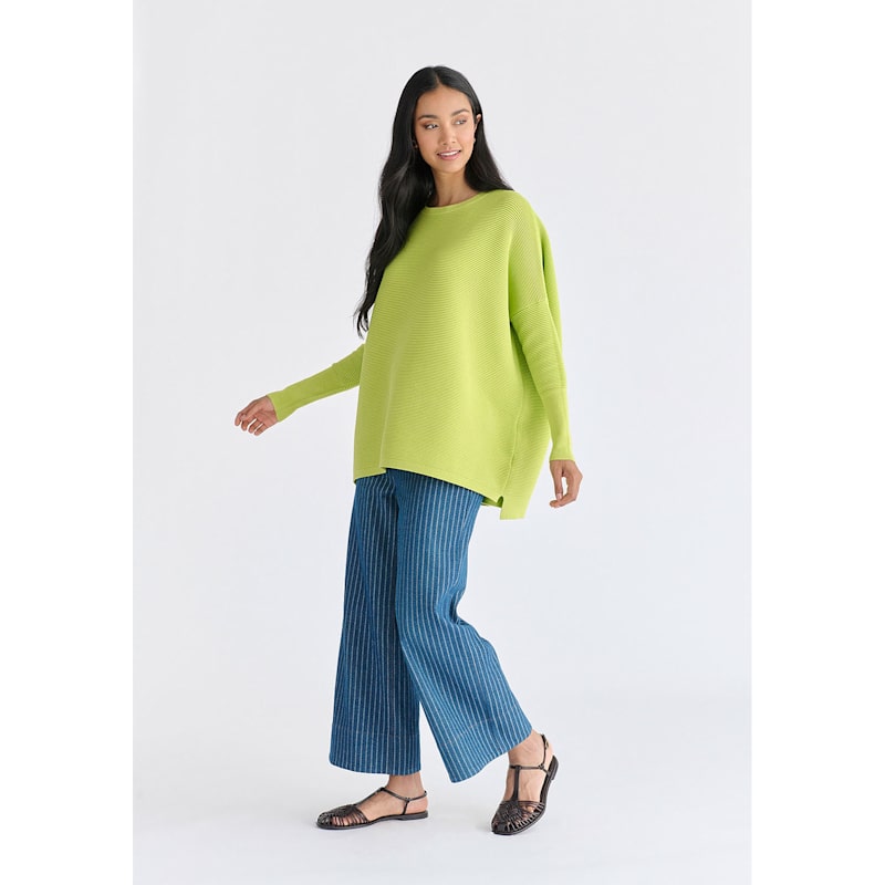 Thumbnail of Paisie Ribbed Jumper In Lime image