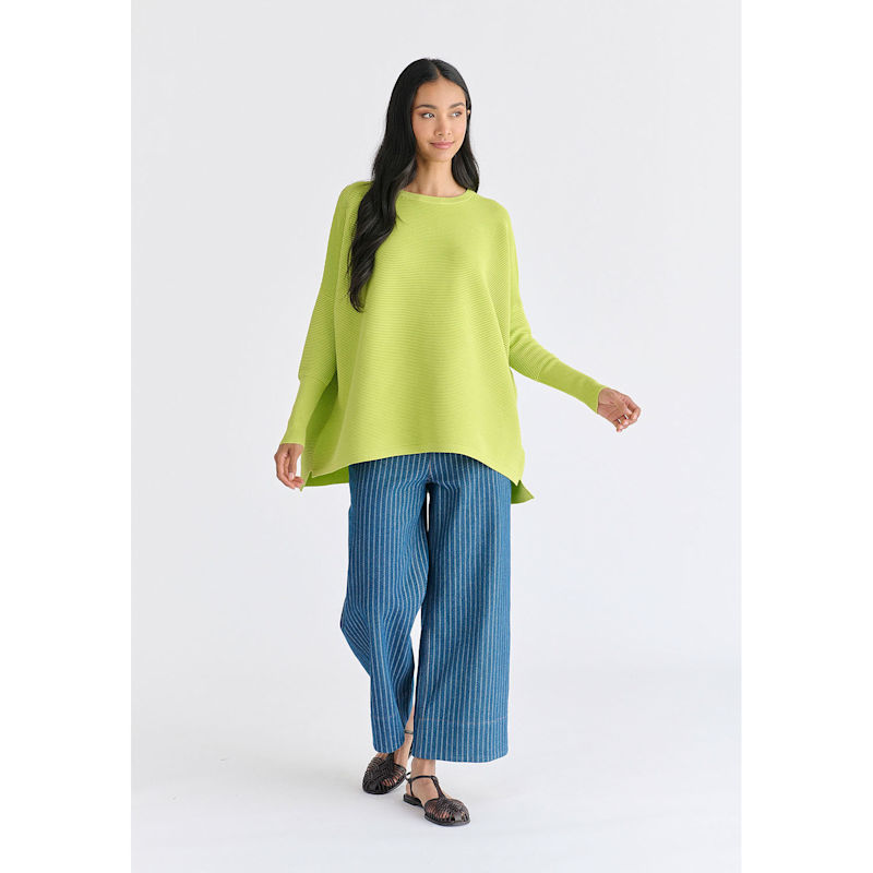 Thumbnail of Paisie Ribbed Jumper In Lime image