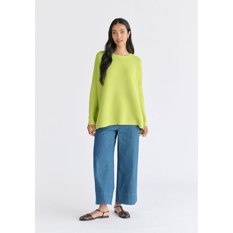 Thumbnail of Paisie Ribbed Jumper In Lime image