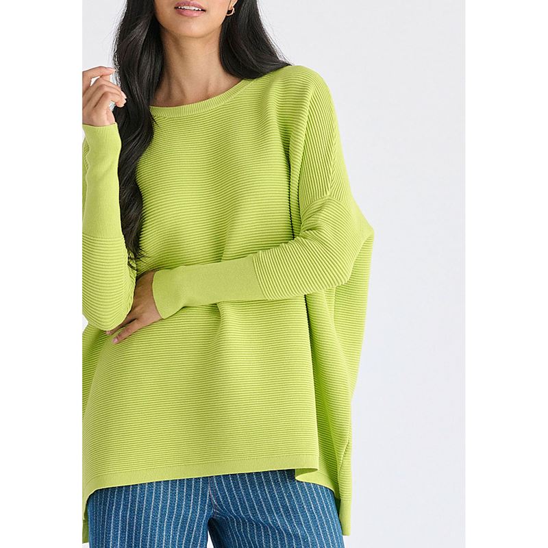 Thumbnail of Paisie Ribbed Jumper In Lime image