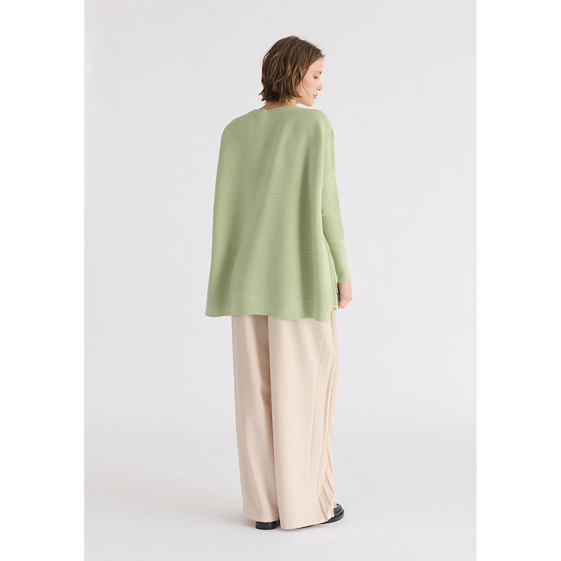 Thumbnail of Paisie Ribbed Jumper In Matcha Green image