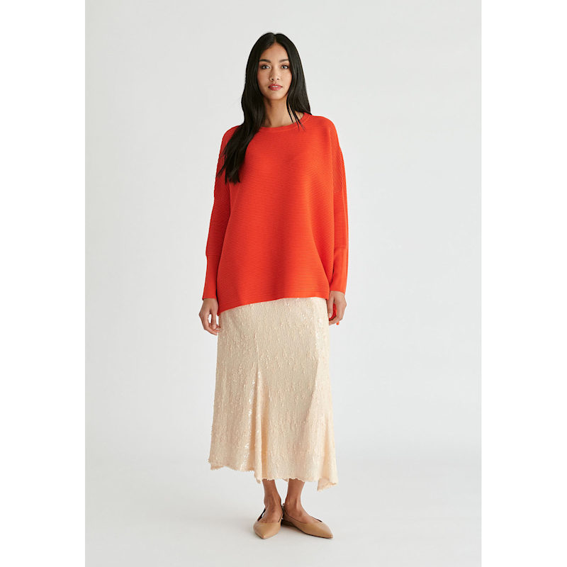 Thumbnail of Paisie Ribbed Jumper In Red image