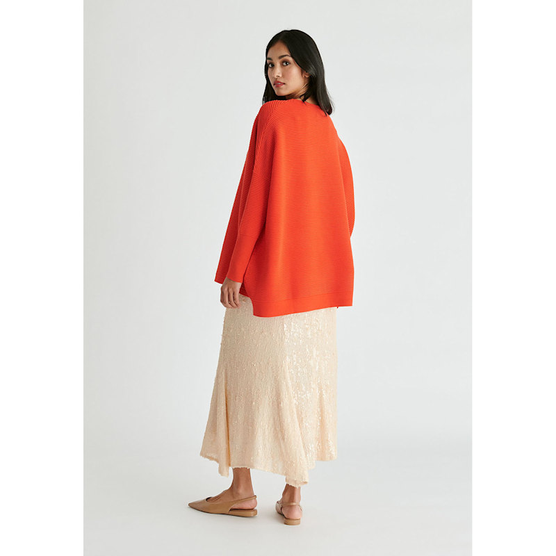 Thumbnail of Paisie Ribbed Jumper In Red image
