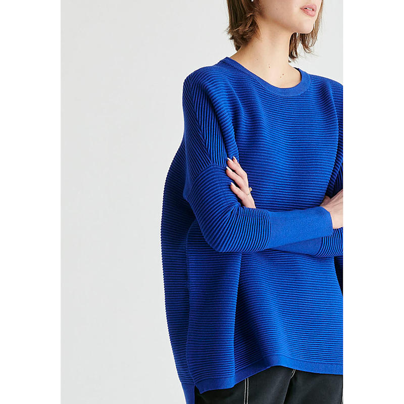 Thumbnail of Paisie Ribbed Jumper In Royal Blue image