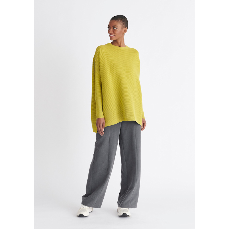 Thumbnail of Paisie Ribbed Jumper In Lime Green image