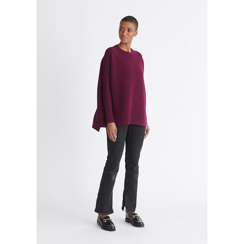 Thumbnail of Paisie Ribbed Jumper In Purple image