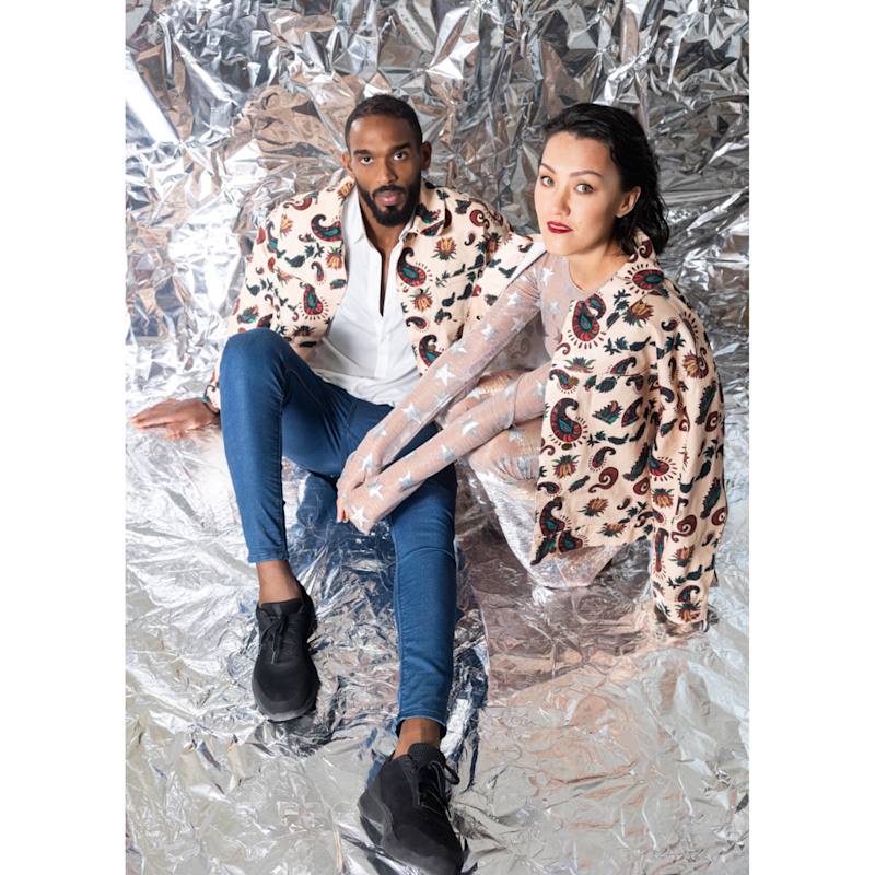 Unisex Paisley Print Denim Jacket W | Janara Jones | Wolf & Badger