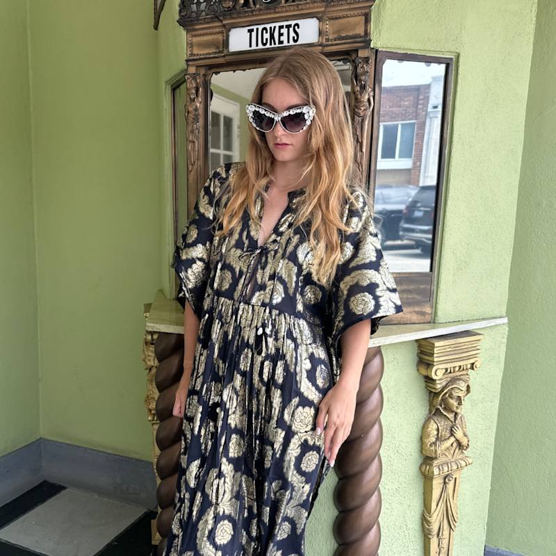 Palm Springs Caftan Maxi Dress Black Meghan Fabulous Wolf