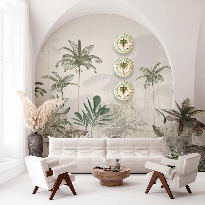 Thumbnail of Palm Tree Eye Ceramic Plate | Wall Dècor image
