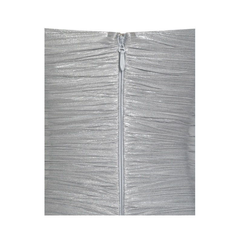 Palmer Silver Glitter Drop Waist Maxi Dress by Miss Circle New York
