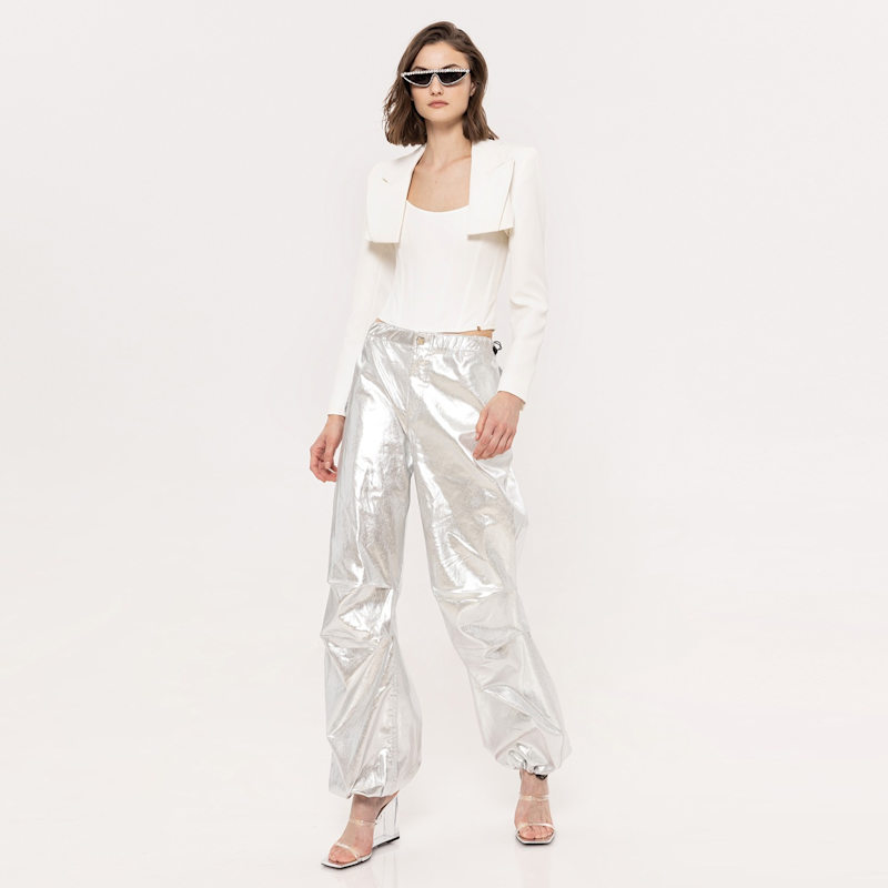 Cropped Blazer White | Nissa | Wolf & Badger