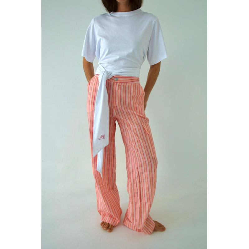 Thumbnail of Thais Pink Linen Trousers image