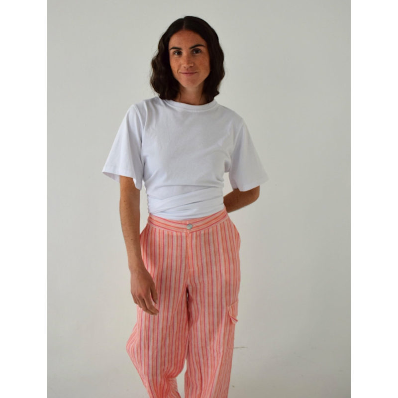 Thumbnail of Thais Pink Linen Trousers image