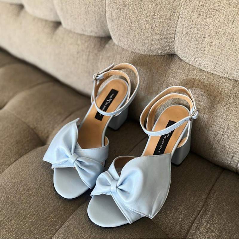 Thumbnail of Paola Block-Heel Sandals In Blue Leather image