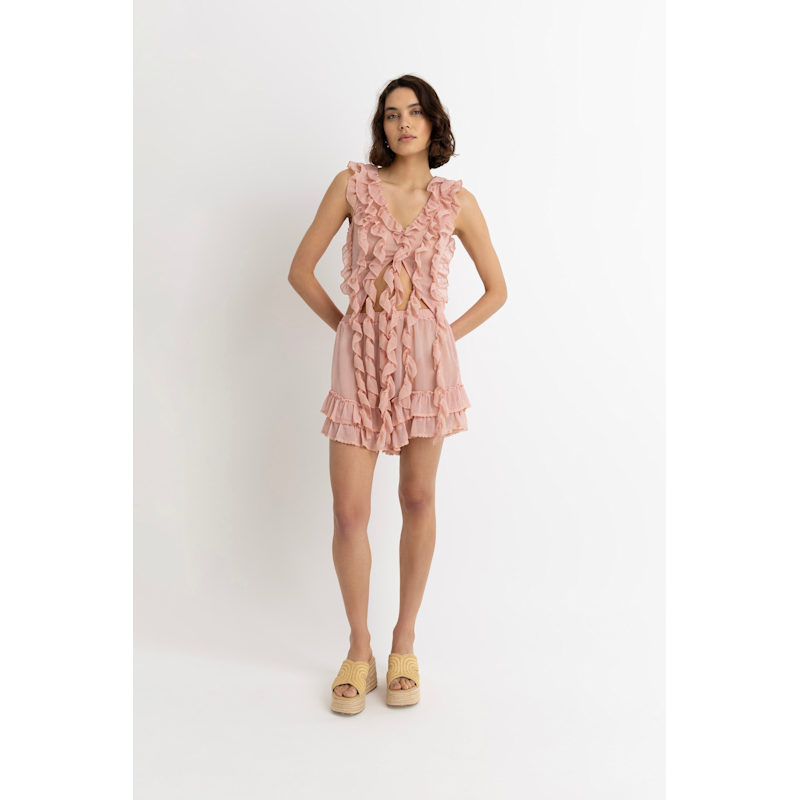 Thumbnail of Paola Pink Ruffle Frill Shorts image