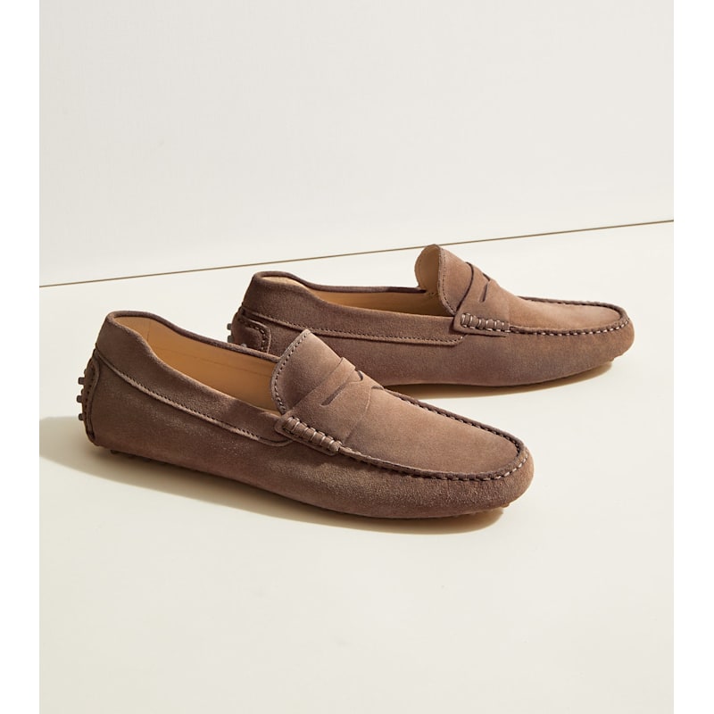 Thumbnail of Parker Driving Loafer - Navy Suede image