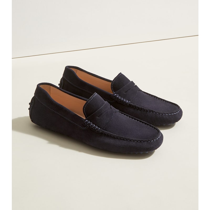 Thumbnail of Parker Driving Loafer - Navy Suede image