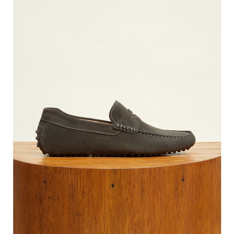 Thumbnail of Parker Driving Loafer - Navy Suede image