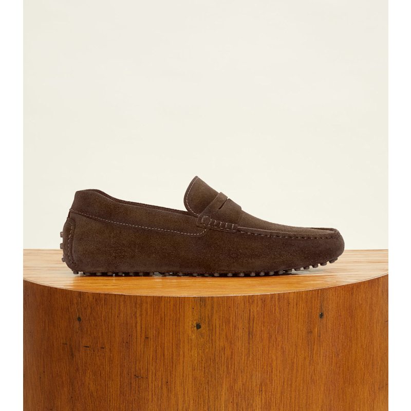 Thumbnail of Parker Driving Loafer - Navy Suede image