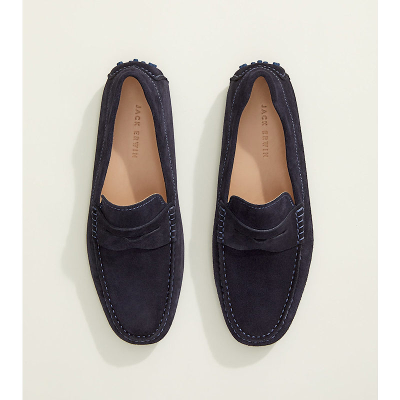 Thumbnail of Parker Driving Loafer - Navy Suede image