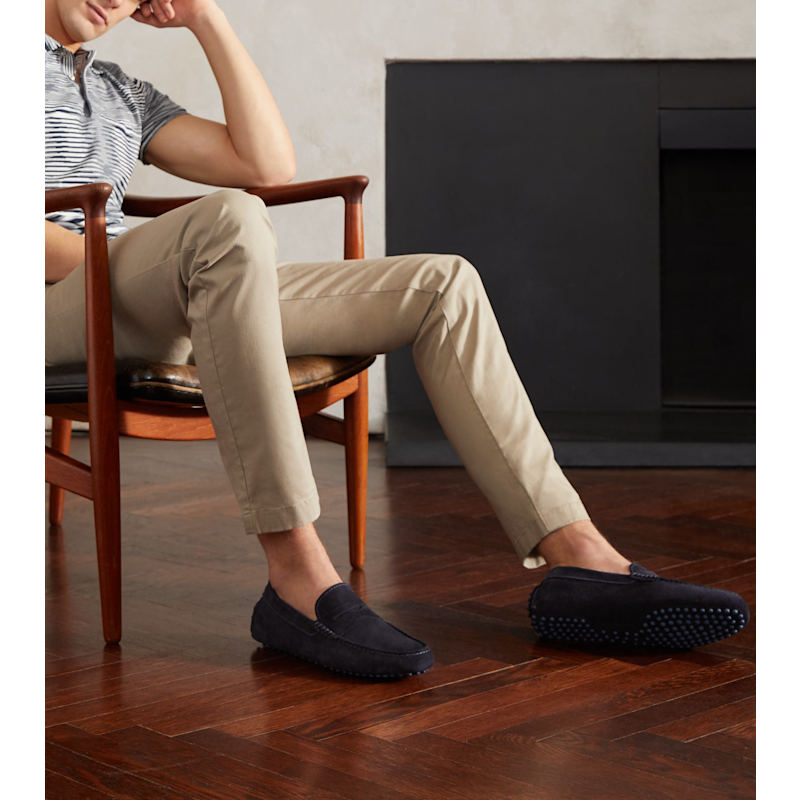 Parker Driving Loafer Navy Suede Jack Erwin Wolf Badger