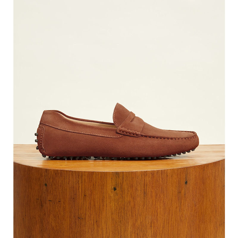 Thumbnail of Parker Driving Loafer - Navy Suede image