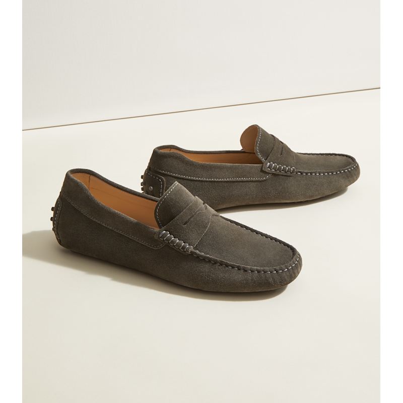 Thumbnail of Parker Driving Loafer - Navy Suede image
