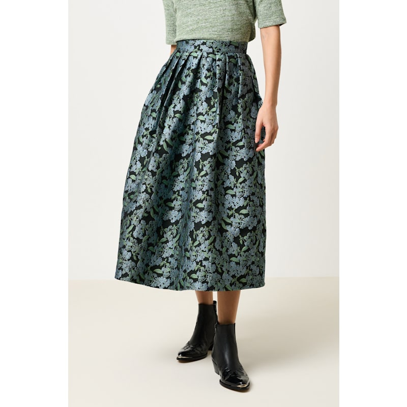 Thumbnail of Pasadena Blossom Jacquard Midi Skirt image