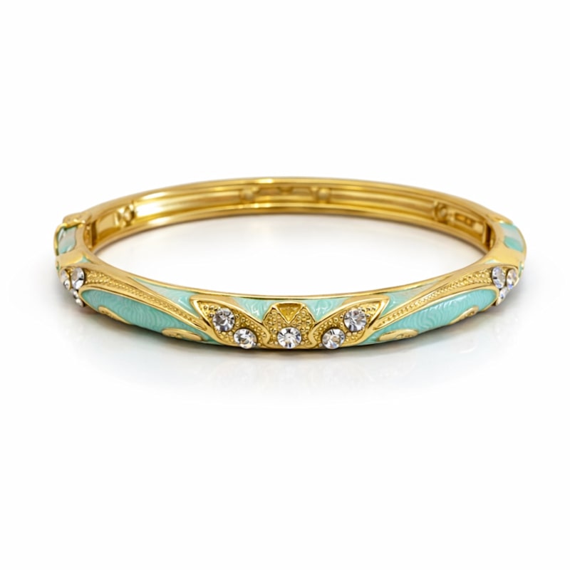 Thumbnail of Pastel Enamel Crystal Detail Bangle image