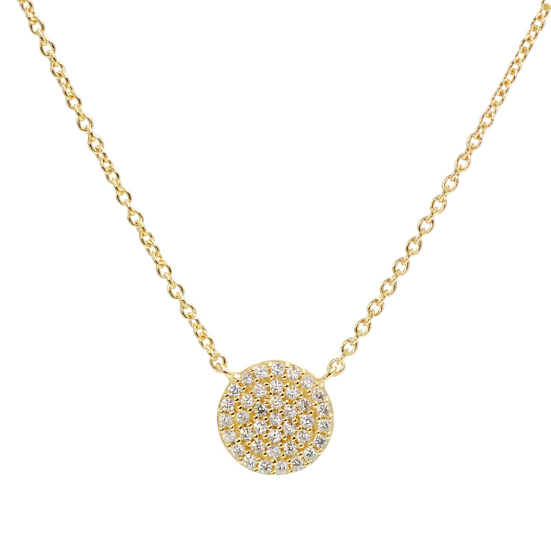 Thumbnail of Pave Disk Necklace - Silver image