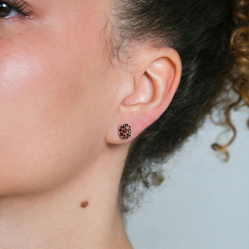 Thumbnail of Pave Garnet Studs image