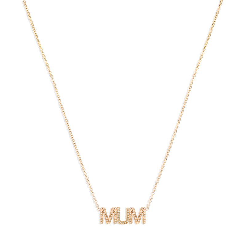 Thumbnail of Pavé Mum Necklace - Yellow Gold image