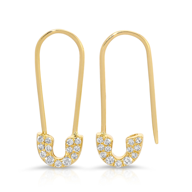Thumbnail of Pavé Safety Pin Earring image