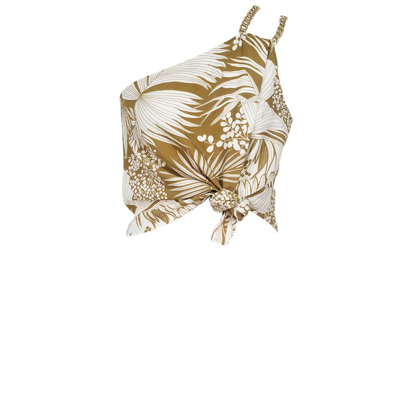 Thumbnail of Paved With Gold Tropical Print Top image