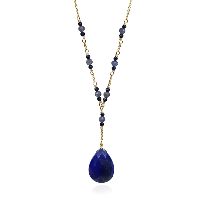 Thumbnail of Lapis & Iolite Y Necklace image