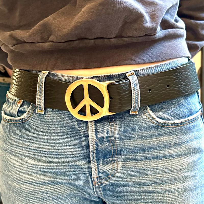 Peace Belt In Brass -Black - Medium/Large | Lynn Tallerico | Wolf
